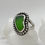 Thumbnail: Sterling Silver Green Sea Glass Ring - Size 6