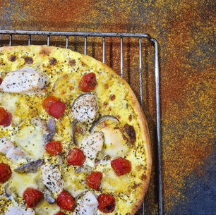 recette pizza curry et poulet