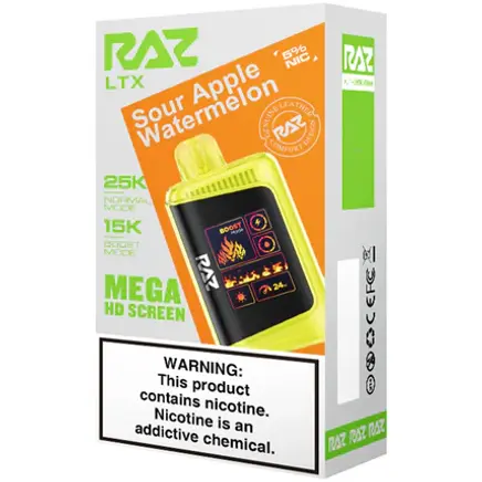 sour apple watermelon raz vape Sour Apple Watermelon Vape PUFF 30000 RAZZBAR