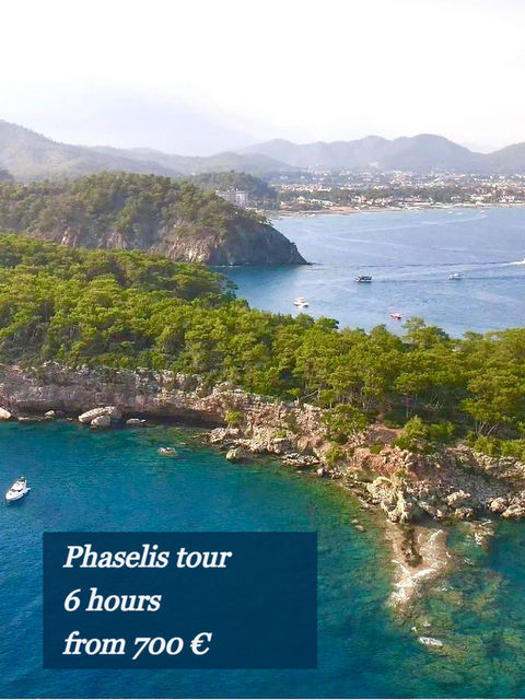 Phaselis bay on private yacht from Kemer