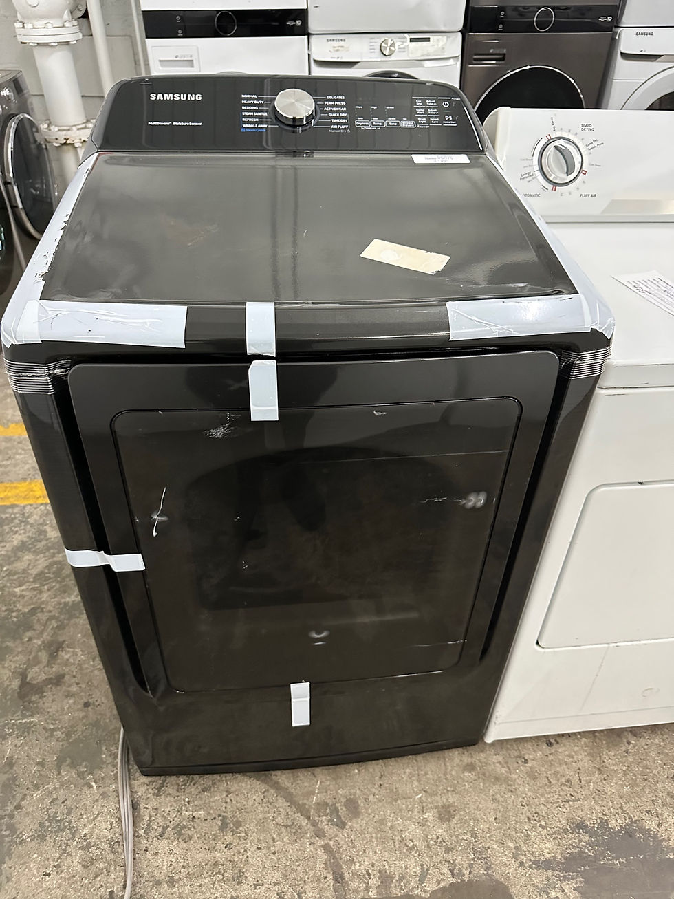 New*** Samsung Charcoal Black Electric Dryer Front Loader 9075 The