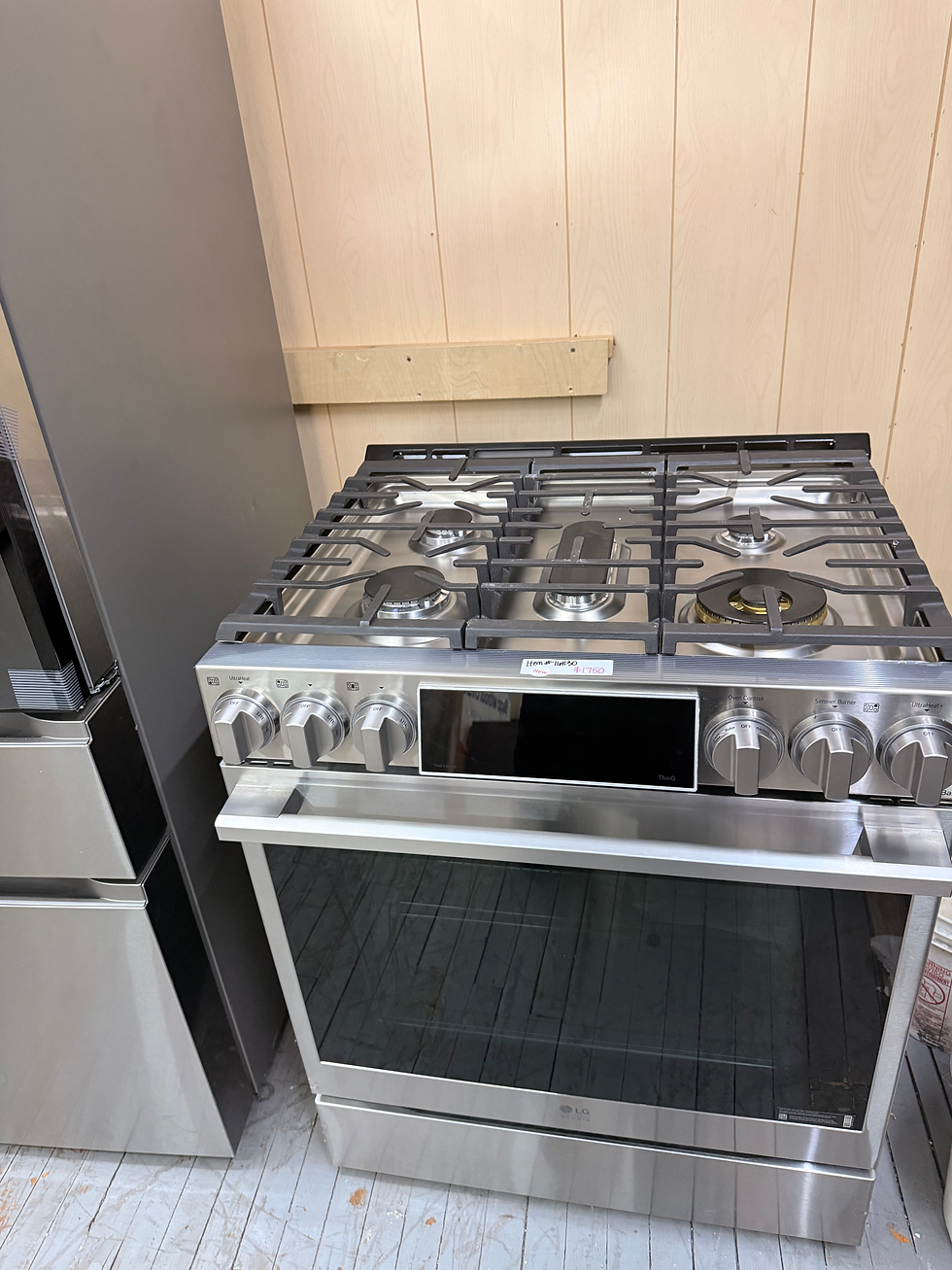 (NEW)LG Stainless Steel/Black 5 Burner Gas Slide-In Stove w Airfry  - 16830