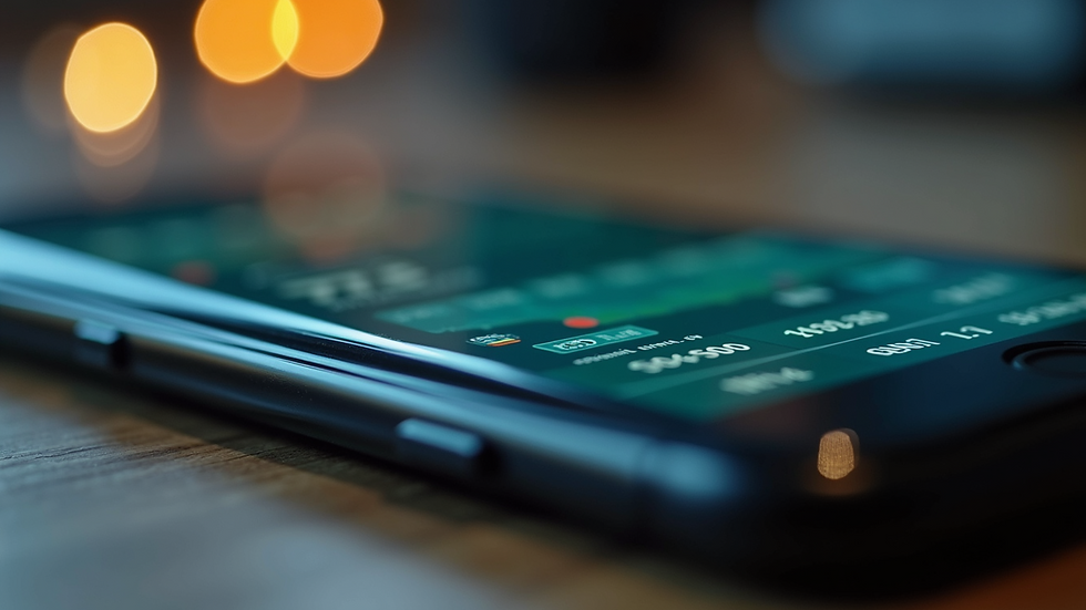 Close-up view of a smartphone displaying live sports betting odds