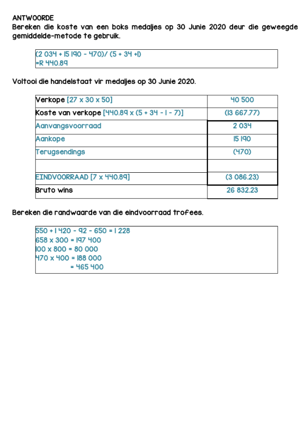 Thumbnail: Gr 12 Rekeningkunde Oefeninge [Afrikaans]