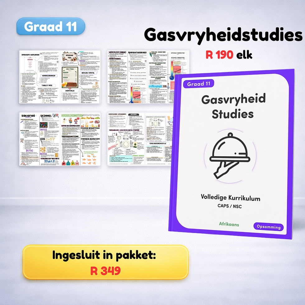 Thumbnail: Gr 11 Pakket - The Hotel & Travel Pack [Afrikaans]