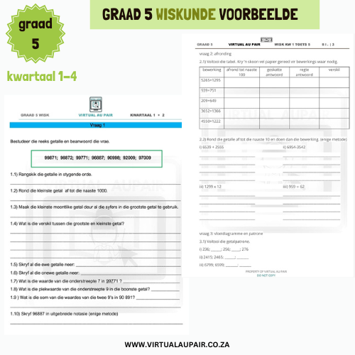 Thumbnail: Gr 5 Wiskunde Pakket [Afrikaans]