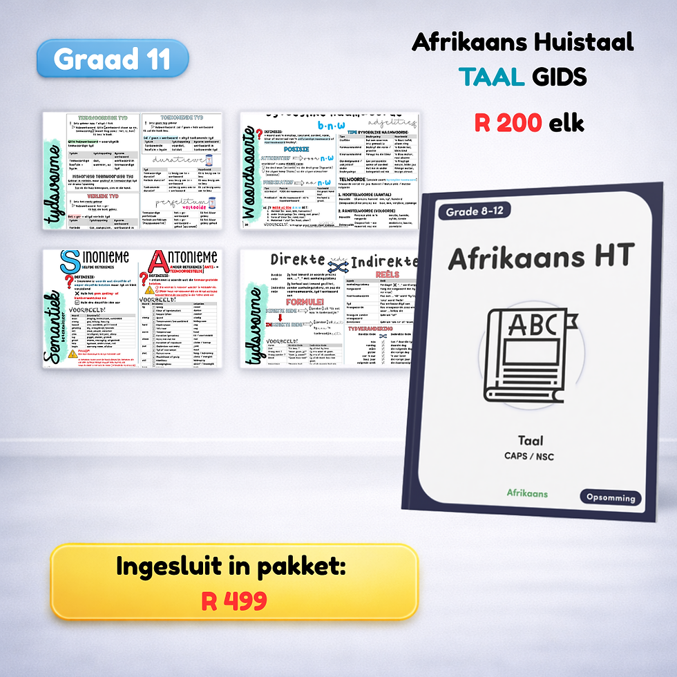 Thumbnail: Gr 11 Pakket - Basis Vak + Wiskunde [Afrikaans]