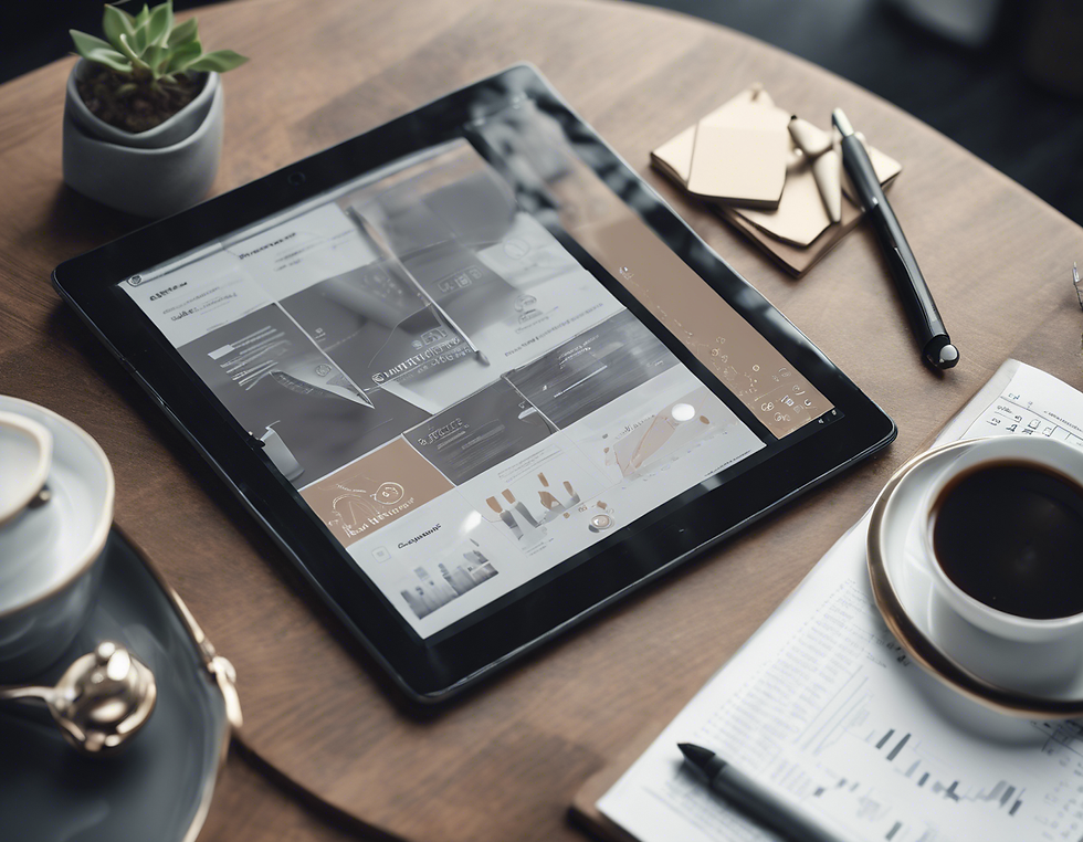 A tablet and notebook on a desk importance of luxury bradnding