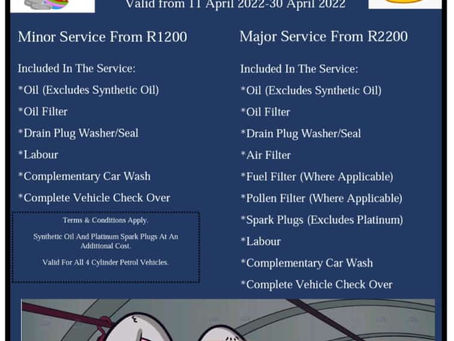 Easter Special- Valid for the month of April 2022