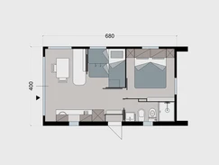 Planimetria houseboat