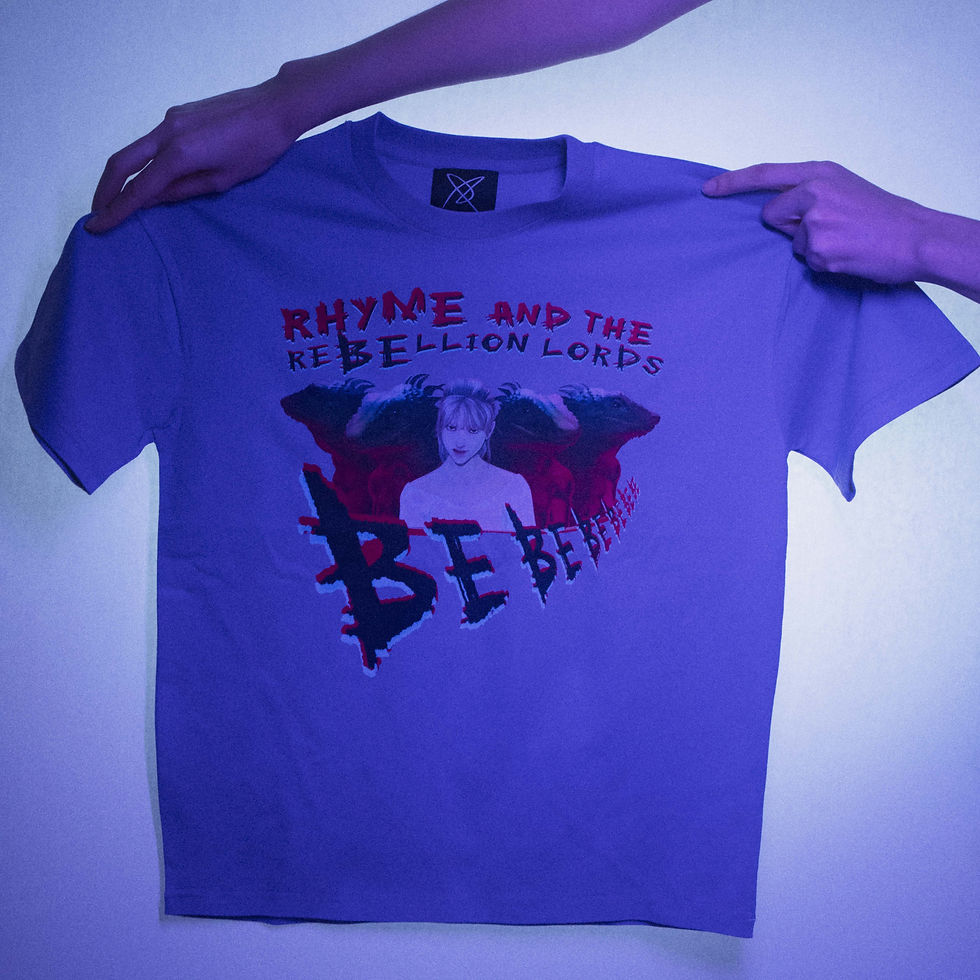 Thumbnail: Lavender 'BE' BAND T-SHIRT