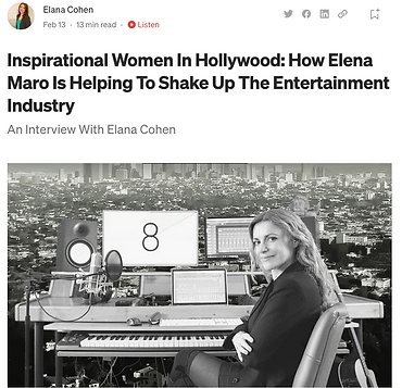 Elena Maro Authority Magazine Inspirational Women In Hollywood