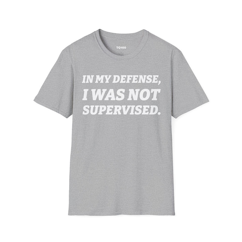 Thumbnail: In My Defense I Was Not Supervised, Unisex, Funny T-Shirt for Men & Women