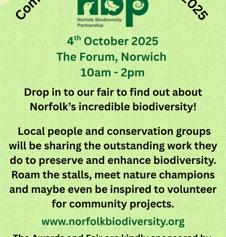 Community Biodiversity Fair 2025 at The Forum, Norwich Saturday 4th October