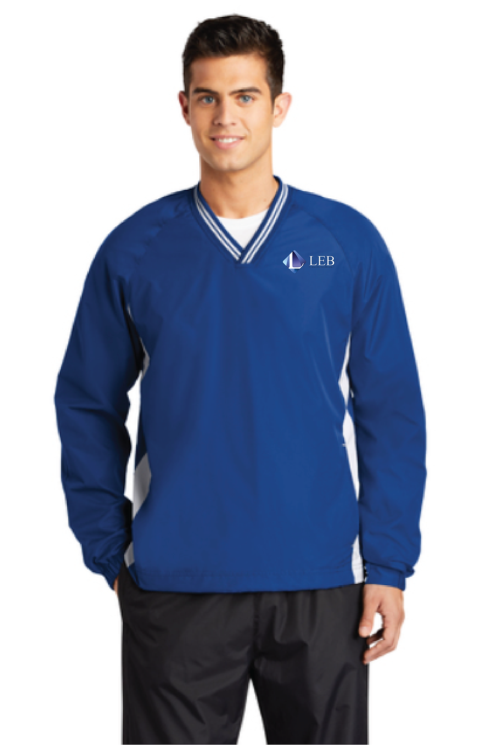 Thumbnail: Sport-Tek® Tipped V-Neck Raglan Wind Shirt