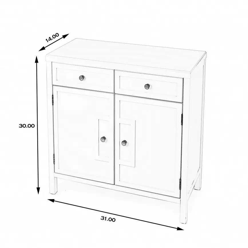 2 Drawer, 2 Door, 2 Shelf Console Cabinet