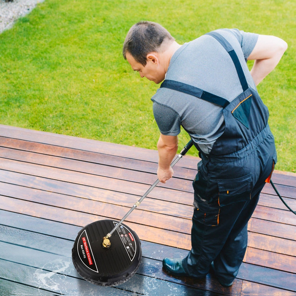 Thumbnail: 15in High Pressure Flat Surface Cleaner 4000PSI Disc Power Washer Broom