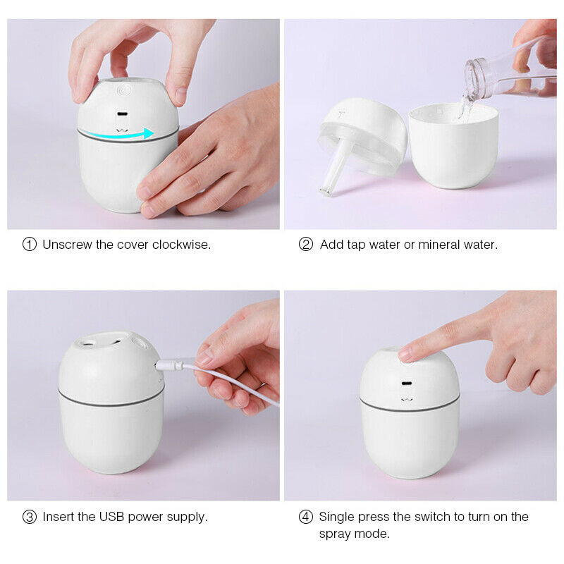 Thumbnail: Air Humidifier Mini Ultrasonic USB Essential Oil Diffuser Car Purifier