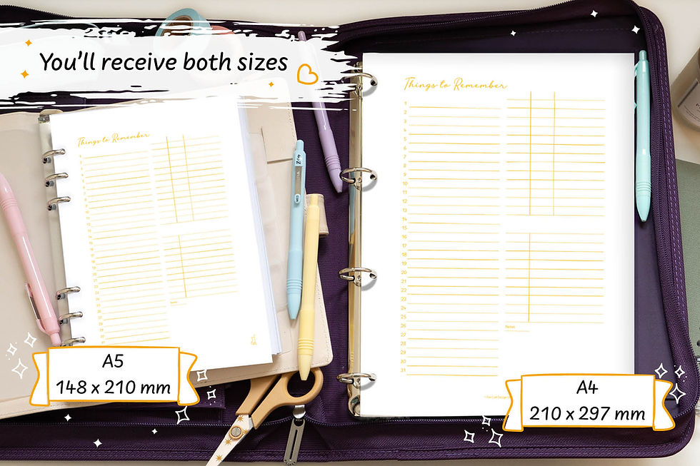 Thumbnail: Yellow Hand-Drawn Things to Remember Digital Download on a white desk with yellow stationary