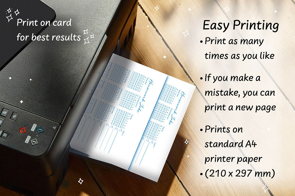 Thumbnail: Blue Hand-Drawn Housework Jobs Digital Download on a white desk with blue stationary