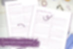Purple Hand-Drawn Weekly Priorities Digital Download on a white desk with purple stationary