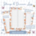 Printable sleep and dream log featuring a 24-hour sleep tracker and colour-coded dream key.
