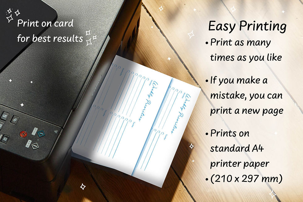 Thumbnail: Blue Hand-Drawn Weekly Priorities Page Digital Download information page