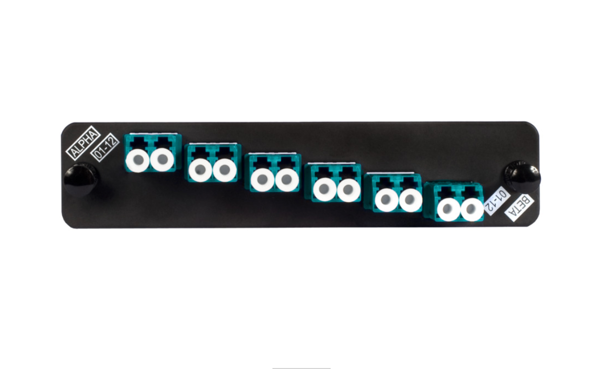 Panel de Adaptadores Negro para Fibra