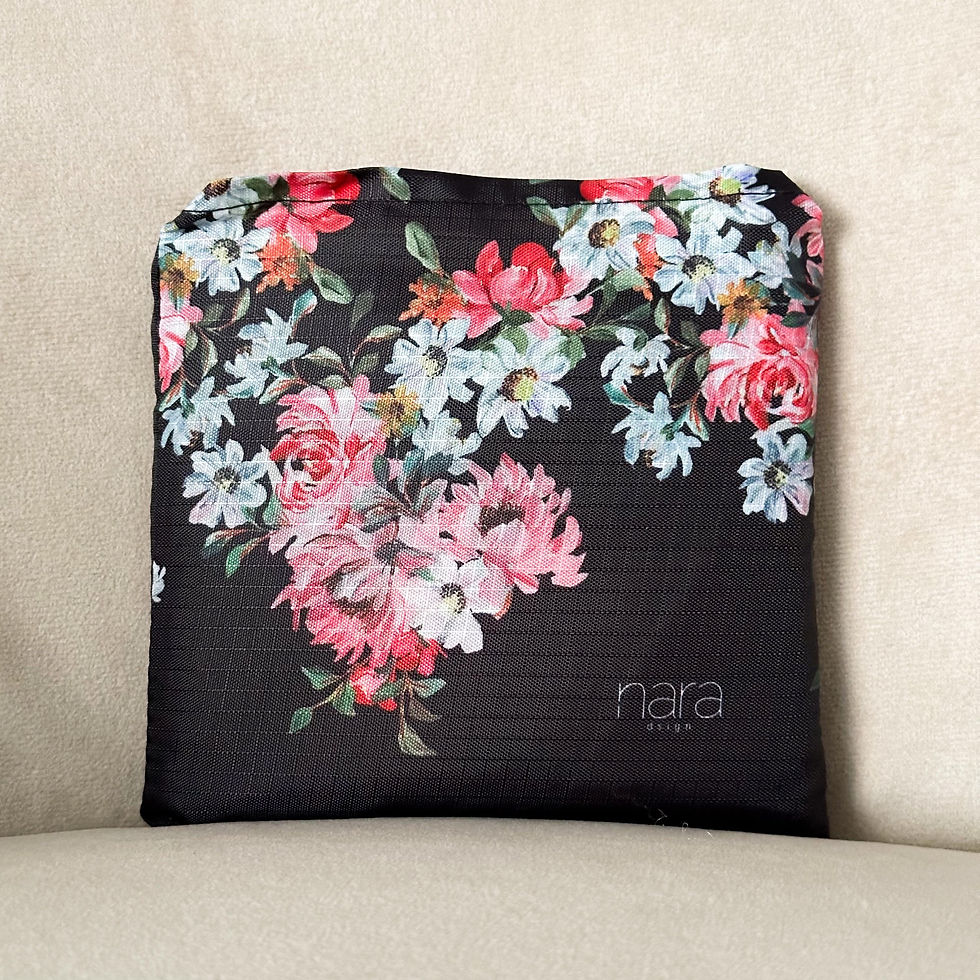 Thumbnail: Large Foldable Shopping Bag - Black