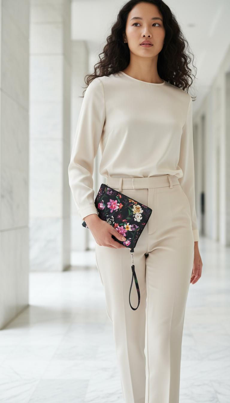 Thumbnail: Lila wristlet pouch