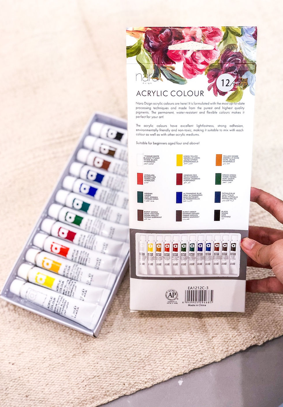 Thumbnail: Full Acrylic paint set in a box