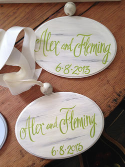 Custom wedding theme signs