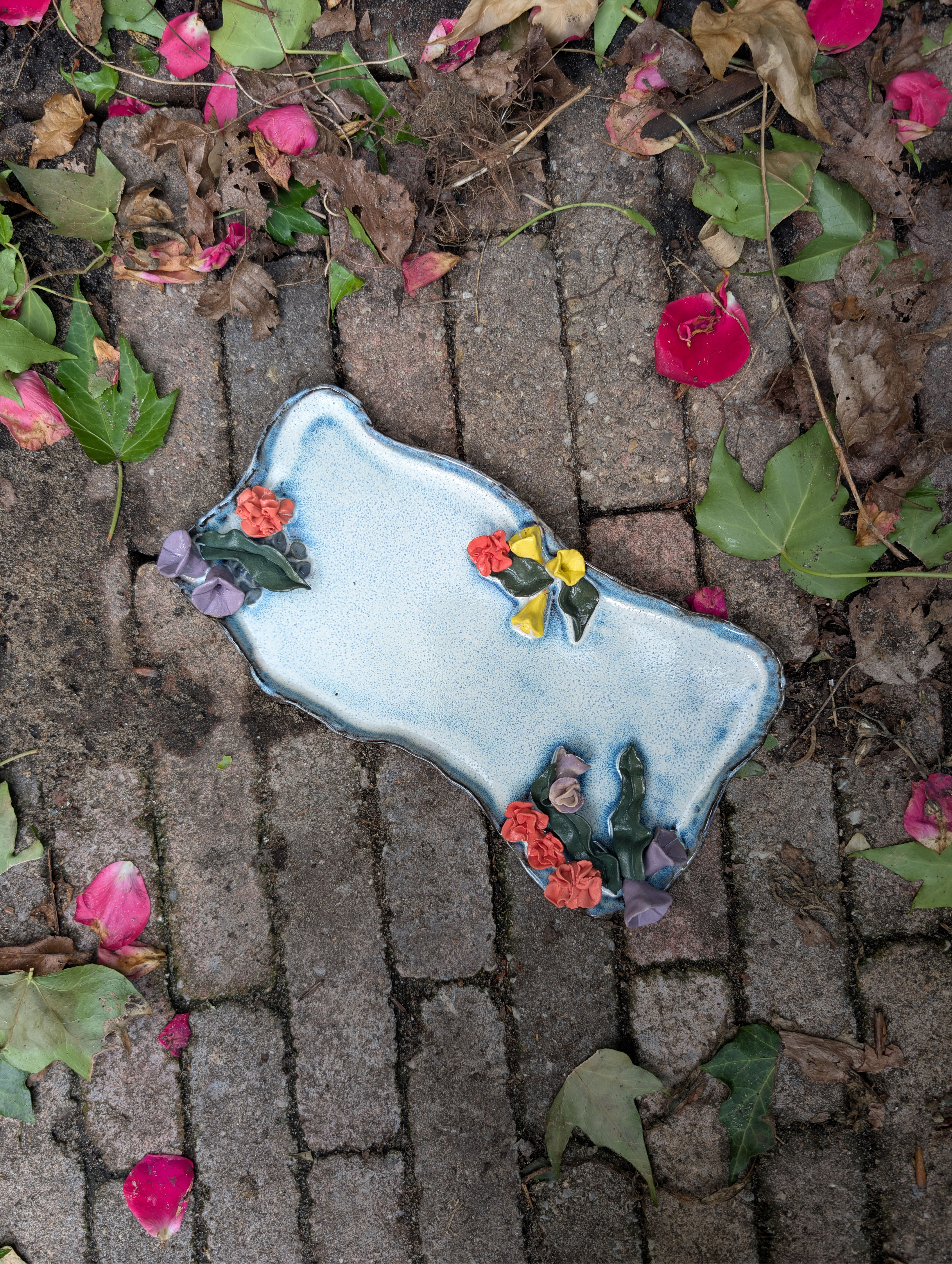 Porcelain Flower Tea Tray