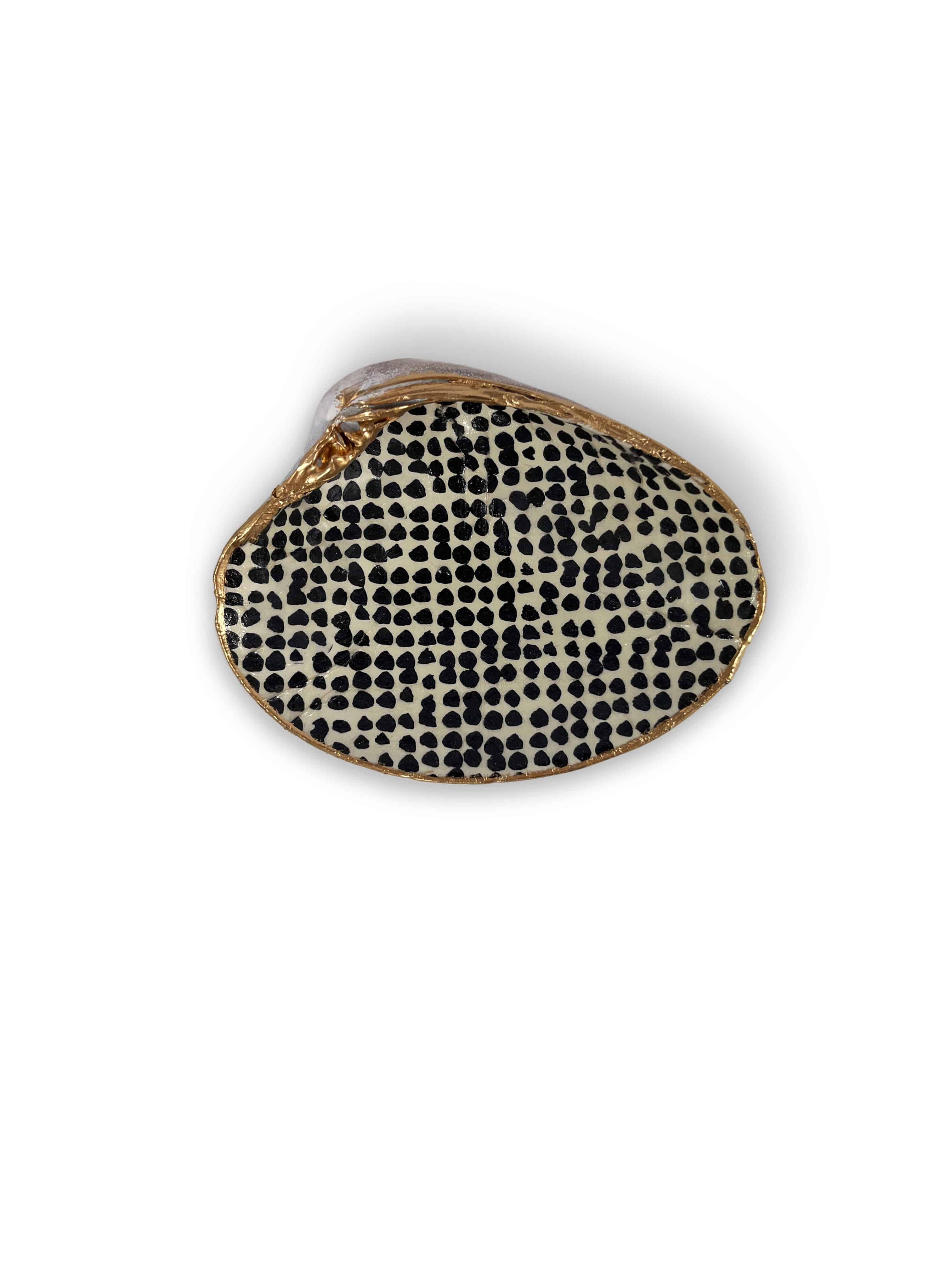 Dotted Black Trinket Dish