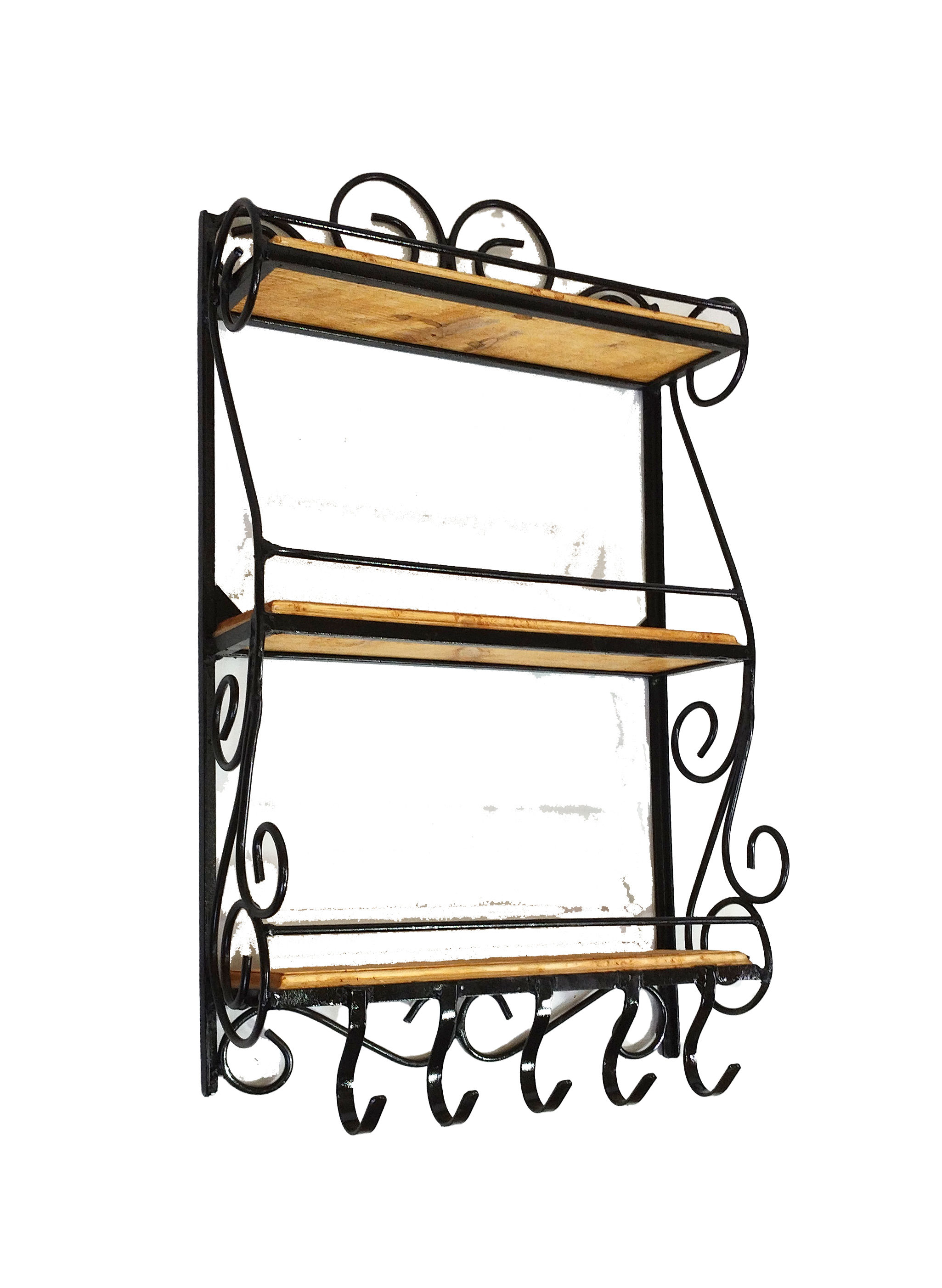 Porta temperos com canto de café em aço e madeira maciça