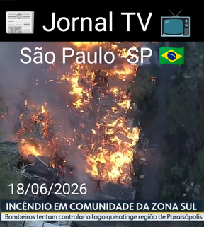 Incêndio de grandes proporções em Paraisópolis, Zona Sul de SP