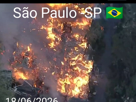 Incêndio de grandes proporções em Paraisópolis, Zona Sul de SP