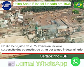 Raízen suspende operações da Usina Santa Elisa, em Sertãozinho - SP Decisão faz parte da 'estratégia de reciclagem do portfólio de ativos para captura de eficiência agroindustrial', diz comunicado.