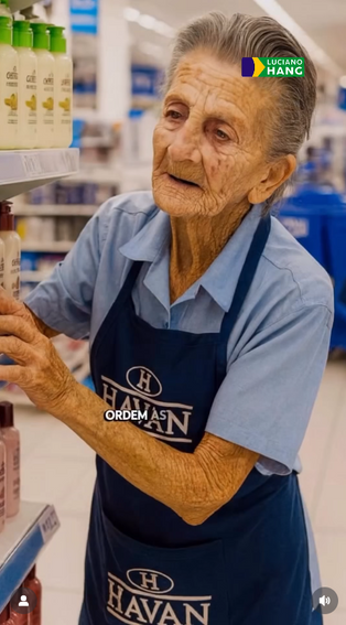 Conseguiu o trabalho a Dona Maria de 91 anos é contratada pela loja HAVAN seu desejo realizada em trabalhar na loja.