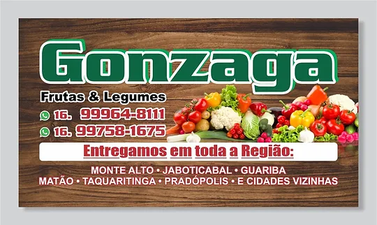 Distribuidora Gonzaga Alimentos Monte Alto - SP entregamos no seu comércio local, legumes