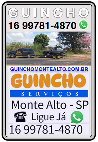 Serviços de Guincho em Monte Alto e região 16 99781-4870 Andre de Segunda a Domingo