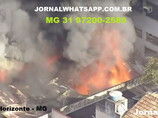 Notícias de MG Jornal de Belo Horizonte Incêndio de grandes proporções atinge galpão bairro Bonfim