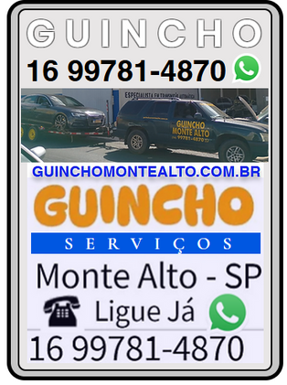 Ligue já serviços de Guincho em Monte Alto e região 16 99781-4870 Andre de Segunda a Domingo