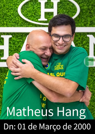 Matheus Hang hoje comemora 26 anos. o caçula de Luciano Hang 01/03/2000 Sempre muito dedicado, ama trabalhar na nossa empresa, sempre um dos primeiros a chegar e um dos últimos a sair.
