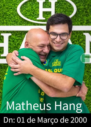 Matheus Hang hoje comemora 26 anos. o caçula de Luciano Hang 01/03/2000 Sempre muito dedicado, ama trabalhar na nossa empresa, sempre um dos primeiros a chegar e um dos últimos a sair.