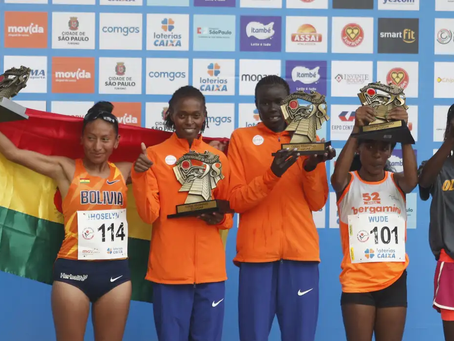 Esportes Quenianos dominam o pรณdio da 98ยช Corrida de Sรฃo Silvestre No feminino, venceu Catherine Reline Amanang Ole. No masculino, a vitรณria foi de Timothy Kiplagat. O melhor brasileiro colocado foi