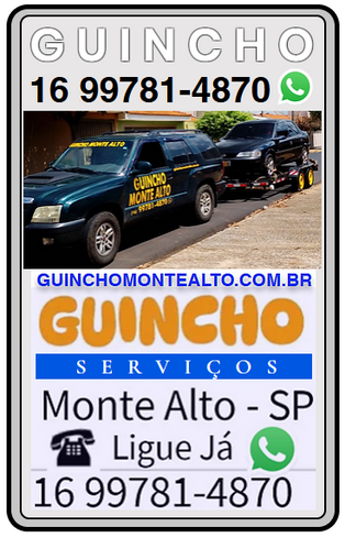 Serviços de Guincho em Monte Alto e região 16 99781-4870 Andre de Segunda a Domingo