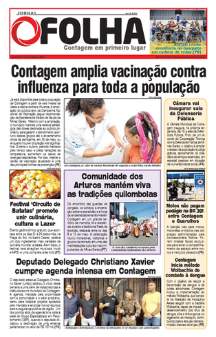 Jornal OFOLHA Contagem - MG 17 de maio de 2026 Confira a Edição completa da semana no site