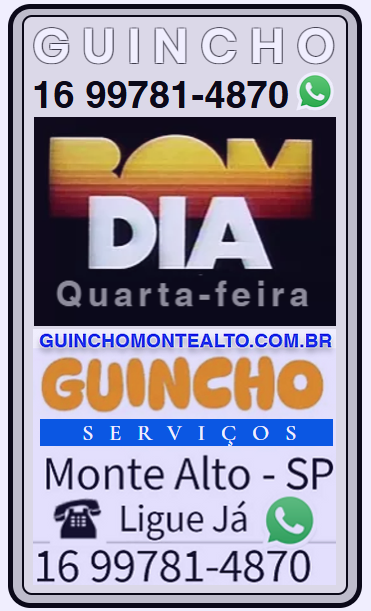 Quarta-feira 16 99781-2580 André do Guincho Monte Alto - SP