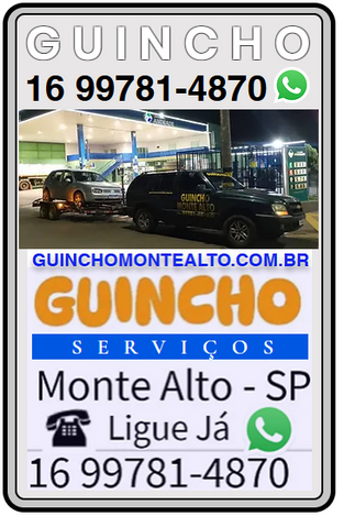 Serviços de Guincho em Monte Alto e região 16 99781-4870 Andre de Segunda a Domingo